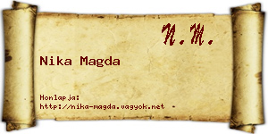 Nika Magda névjegykártya